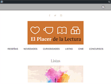 Tablet Screenshot of elplacerdelalectura.com
